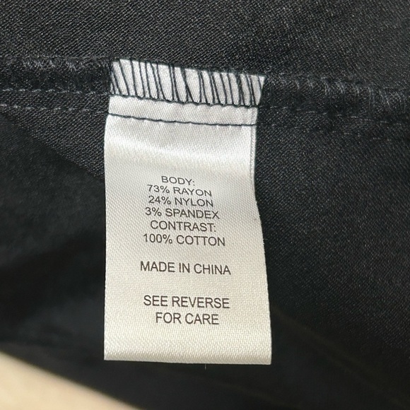 Cactus + Pearl Black Pull On Pants Lace Side Hem Size XXL NWT - Picture 7 of 7